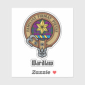 Sticker Clan Wardlaw Crest sur Tartan (Feuille)