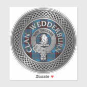 Sticker Clan Wedderburn Crest & Tartan (Feuille)