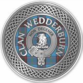 Sticker Clan Wedderburn Crest & Tartan (Devant)