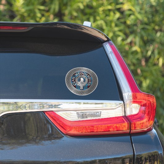 Sticker Clan Wedderburn Crest & Tartan (Côté voiture)