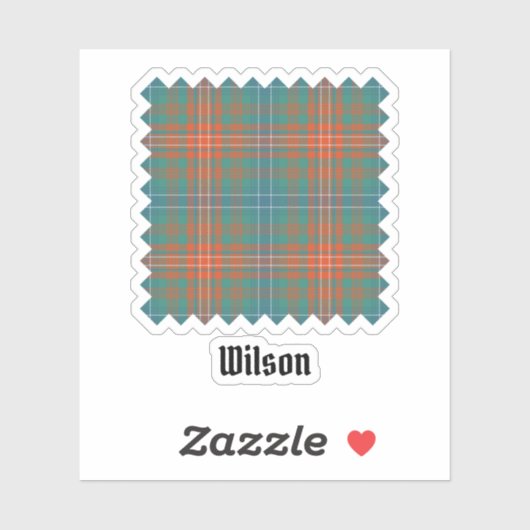 Sticker Clan Wilson Ancienne Tartan (Feuille)