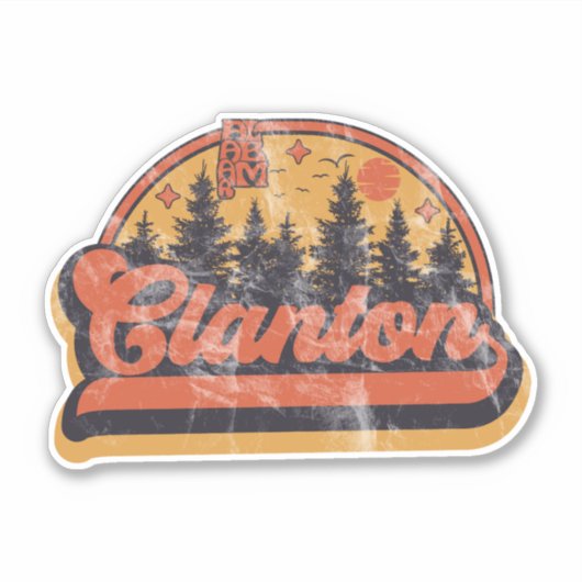 Sticker Clanton, Alabama (Devant)