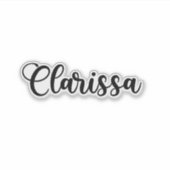 Sticker Clarissa Nom - Calligraphie manuscrite (Devant)