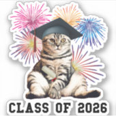 Sticker Classe D'Amoureux des chats 2026 (Devant)