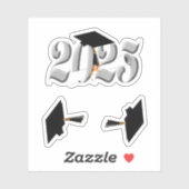 Sticker Classe d'argent classique de 2025 (Feuille)