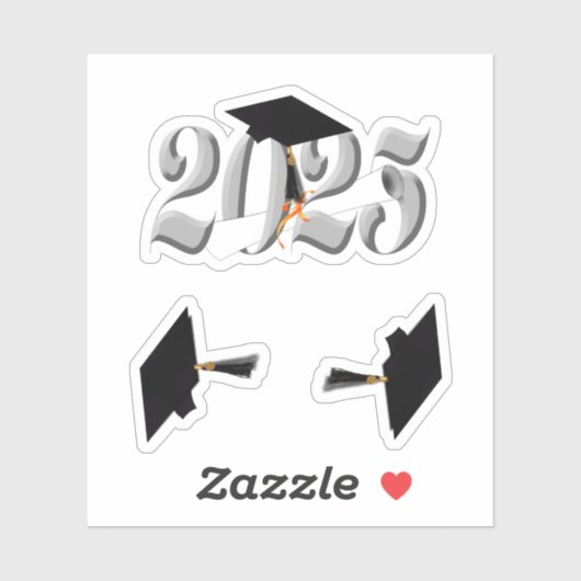 Sticker Classe d'argent classique de 2025 (Feuille)