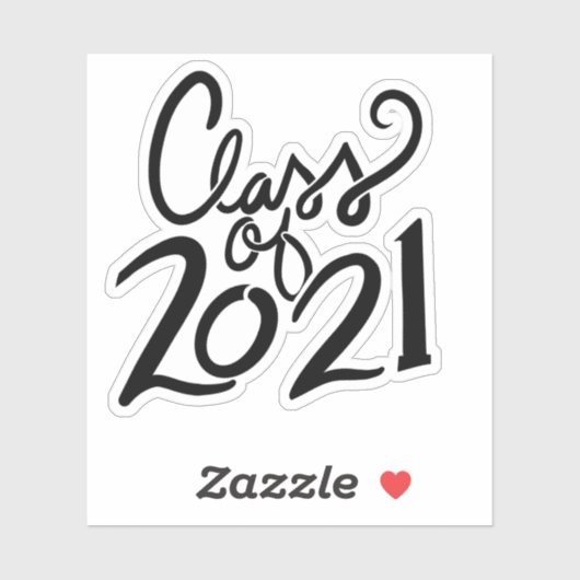 Sticker Classe de 2021 Senior Open House Graduation (Feuille)