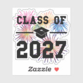 Sticker Classe de 2027 année senior (Feuille)