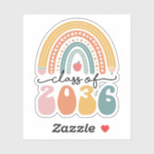 Sticker Classe De 2036 Augmenter Avec Moi Graduation (Feuille)