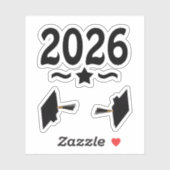 Sticker Classe d'étoiles de 2026 (Feuille)