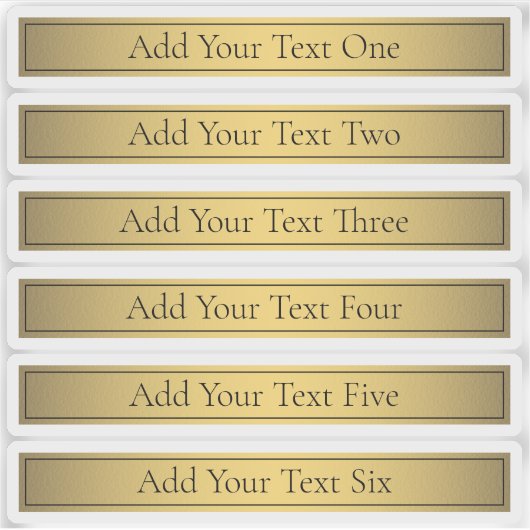 Sticker Classé Faux Gold 2 avec texte noir (Devant)