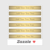 Sticker Classé Faux Gold 2 avec texte noir (Feuille)