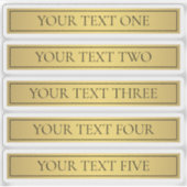 Sticker Classé Faux Gold avec texte noir (Devant)