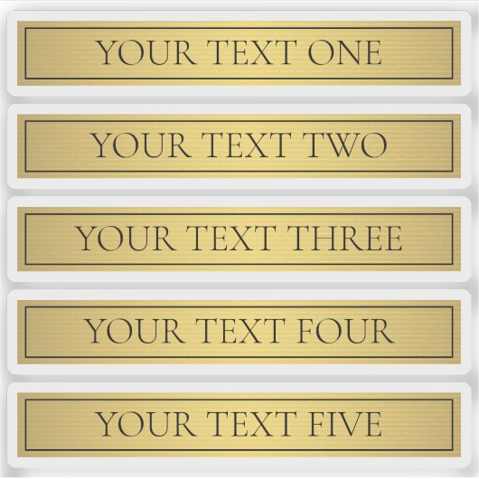 Sticker Classé Faux Gold avec texte noir (Devant)