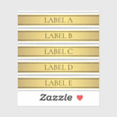 Sticker Classé Faux Gold Stripe (Feuille)