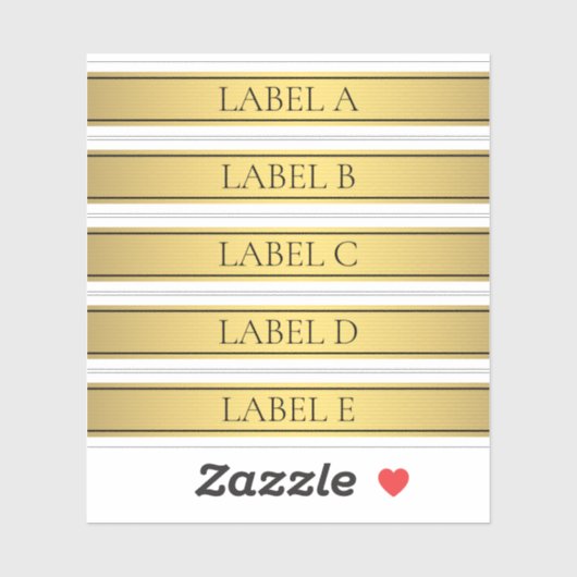 Sticker Classé Faux Gold Stripe (Feuille)