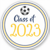 Sticker Classe Marine & Gold Soccer Année d'obtention du d (Recto)