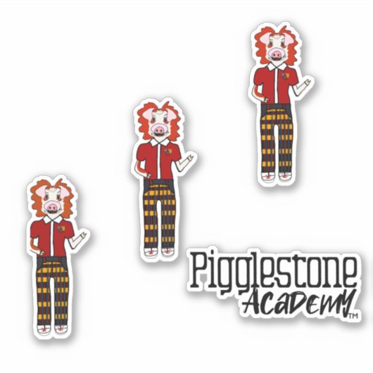 Sticker Classe Pigglestone Academy Pig 4 (Devant)