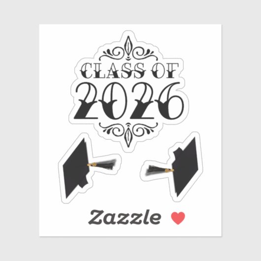 Sticker Classe Tat de 2026 Graduation (Feuille)