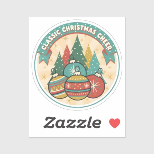 Sticker Classic Christmas Cheer (Feuille)