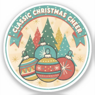 Sticker Classic Christmas Cheer