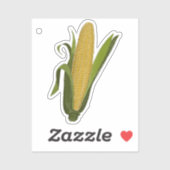 Sticker Classic Ear of Corn Illustration (Feuille)