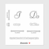 Sticker Classic Elegant I Do Groom Chaussures Mariage Pers (Feuille)
