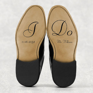 Sticker Classic Elegant I Do Groom Chaussures Mariage Pers