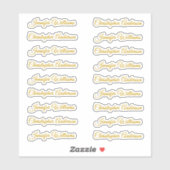 Sticker Classic Handwriting 18 Guest Names - Gold (Feuille)