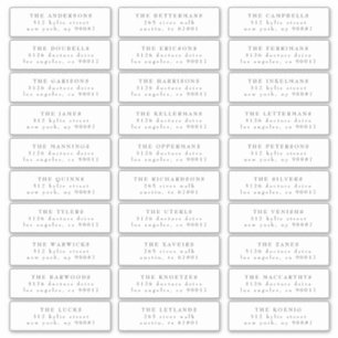 Sticker Classic Individuel Gris foncé Blanc Adresse d'hôte