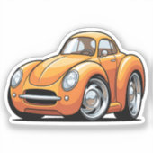 Sticker Classic Orange Toon Car (Recto)
