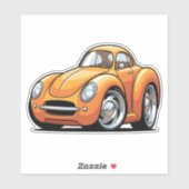 Sticker Classic Orange Toon Car (Feuille)