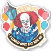 Sticker Classic Pennywise - Je Pourrais Juste Vous Manger  (Devant)