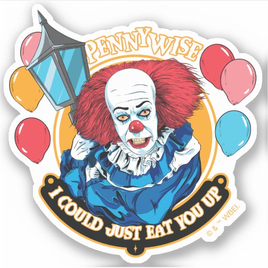 Sticker Classic Pennywise - Je Pourrais Juste Vous Manger (Devant)
