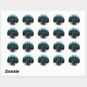 Sticker Classic Rond Noir Bear Cub (Feuille)