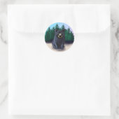 Sticker Classic Rond Noir Bear Cub (Sac)