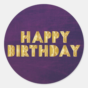Sticker Classic Round Gold pour anniversaire heure