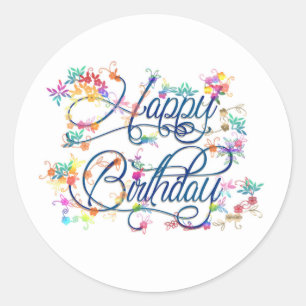 Sticker Classic Round Gold pour anniversaire heure