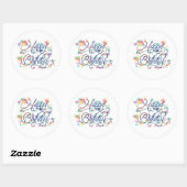 Sticker Classic Round Gold pour anniversaire heure (Feuille)