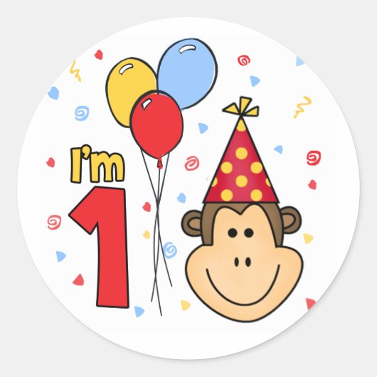 Sticker Classic Round Premier Anniversaire (Devant)