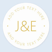 Sticker Classic Round Texte Personnalisé