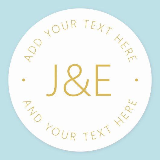 Sticker Classic Round Texte Personnalisé
