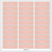 Sticker Classic Simple Script Mariage Nom d'invité Adresse (Feuille)