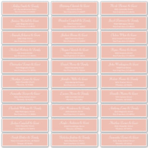 Sticker Classic Simple Script Mariage Nom d'invité Adresse