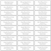 Sticker Classic Simple Script Mariage Nom d'invité Adresse (Devant)