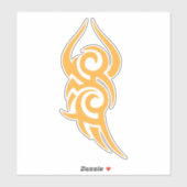 Sticker Classic Tattoo Inspired Line Art Design (Feuille)