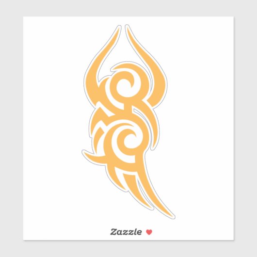 Sticker Classic Tattoo Inspired Line Art Design (Feuille)