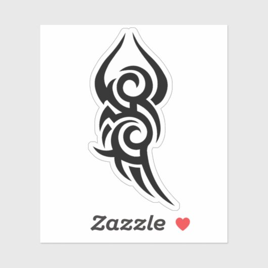 Sticker Classic Tattoo Inspired Line Art Design (Feuille)