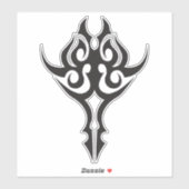 Sticker Classic Tattoo Inspired Line Art Design (Feuille)