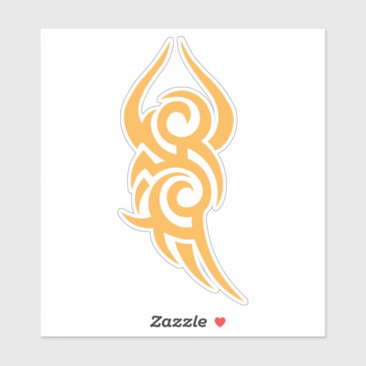 Sticker Classic Tattoo Inspired Line Art Design (Feuille)